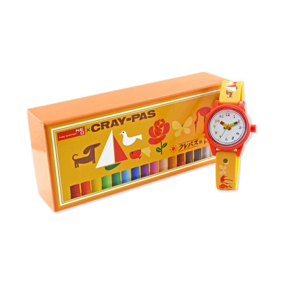 腕時計 ソーラートケイ クレパス柄 レッド | サクラクレパス OFFICIAL SHOP