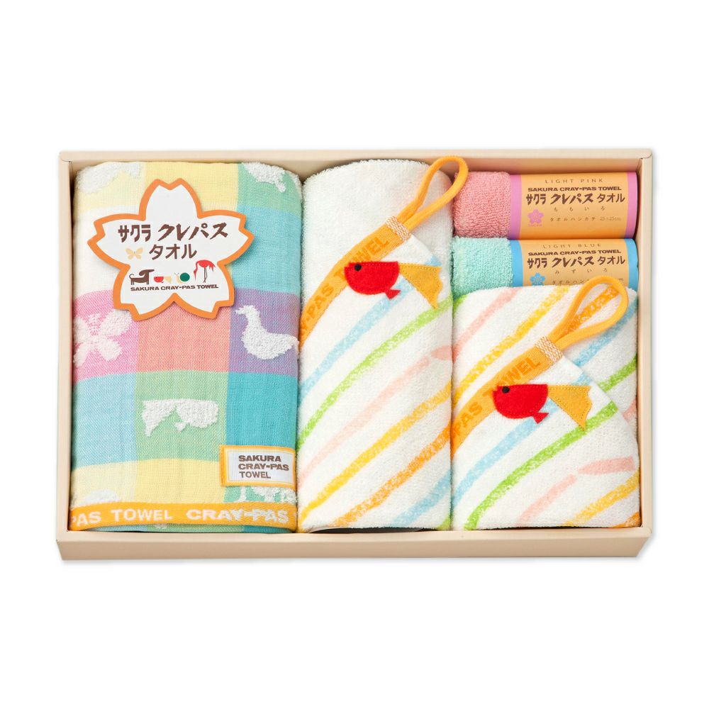 タオルセット クレパスタオル 5枚セット | サクラクレパス OFFICIAL SHOP