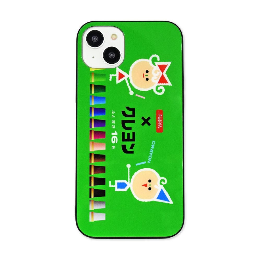スマホケース ガラスハイブリッド クレヨン柄 | サクラクレパス